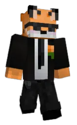 black and cod gray Minecraft skin — Classic model — first worn by _GamerFox2017