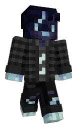 ebony and cod gray Minecraft skin — Classic model — first worn by GhastlyExists