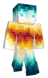 white and blue whale Minecraft skin — Classic model
