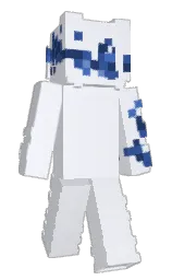 white lilac and azure Minecraft skin — Classic model — first worn by Myrrzz
