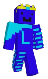 black and bright turquoise Minecraft skin — Classic model