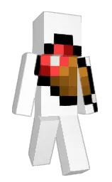 white and black Minecraft skin — Classic model