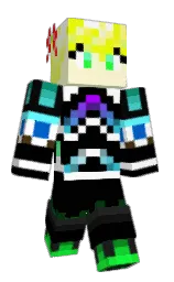black and white Minecraft skin — Classic model