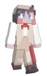 bone and white Minecraft skin — Slim model — first worn by Laurus