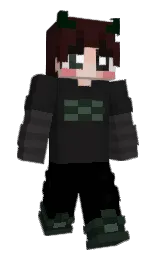 black and thunder Minecraft skin — Slim model — first worn by Hexistent