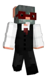 Stasio_Industry's Minecraft skin wearing the Purple Heart cape