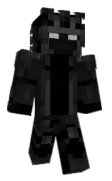 black and cod gray Minecraft skin — Classic model — first worn by Siftium