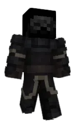 black and woodsmoke Minecraft skin — Classic model — first worn by Lukitaz