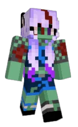 silver tree and black Minecraft skin — Classic model — first worn by Alexsnow111