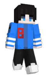 dodger blue and cod gray Minecraft skin — Slim model