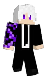 black and white Minecraft skin — Classic model