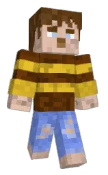 AllanCrocker's Minecraft skin wearing the 15th Anniversary cape