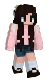 night rider and pink Minecraft skin — Classic model — first worn by mydarlingangie