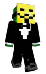 black and white Minecraft skin — Slim model — first worn by NightScheme404