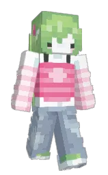 cadet blue and white Minecraft skin — Slim model