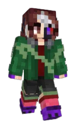 green pea and cocoa bean Minecraft skin — Slim model — first worn by paradoxglitchy
