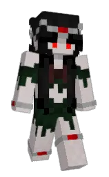 silver rust and cod gray Minecraft skin — Slim model — first worn by NanaBanana537