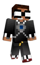 black and santa fe Minecraft skin — Classic model — first worn by rievz