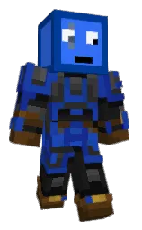 dodger blue and cod gray Minecraft skin — Classic model