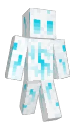 white and twilight blue Minecraft skin — Classic model