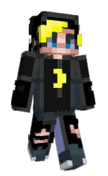 black and cod gray Minecraft skin — Classic model