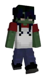 black and dark tan Minecraft skin — Slim model