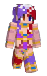 apricot peach and fuel yellow Minecraft skin — Slim model