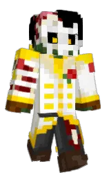 white and black Minecraft skin — Classic model