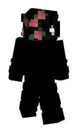 black and cod gray Minecraft skin — Slim model