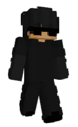 cod gray and black Minecraft skin — Slim model — first worn by Xymeree