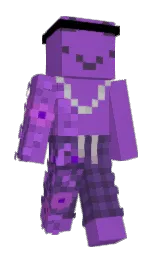 fuchsia blue and bossanova Minecraft skin — Slim model