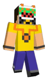 school bus yellow and macaroni and cheese Minecraft skin — Classic model