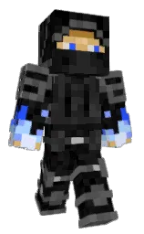 black and cod gray Minecraft skin — Classic model