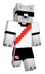 white and black Minecraft skin — Classic model