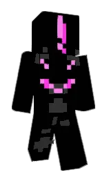 blush pink and black Minecraft skin — Slim model
