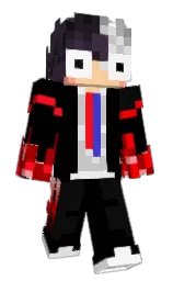 black and white Minecraft skin — Slim model — first worn by NotxYuno