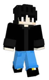 black and cod gray Minecraft skin — Classic model