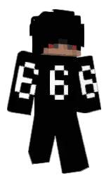 black and white Minecraft skin — Classic model