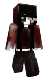 black and cod gray Minecraft skin — Slim model — first worn by cementerios