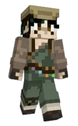 coffee and lunar green Minecraft skin — Slim model