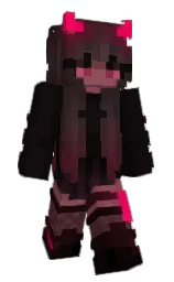 zLavra's Minecraft skin wearing the Purple Heart cape