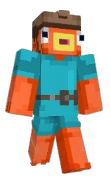 burning orange and java Minecraft skin — Classic model