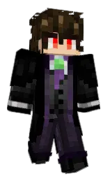 black and cod gray Minecraft skin — Classic model — first worn by Nstsky