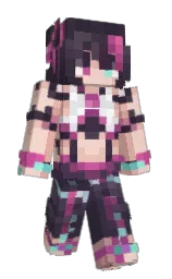 blackcurrant and mandys pink Minecraft skin — Slim model