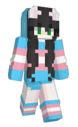 malibu and black Minecraft skin — Slim model — first worn by DrGreenTransGirl