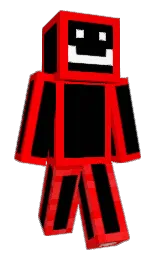 black and red Minecraft skin — Classic model