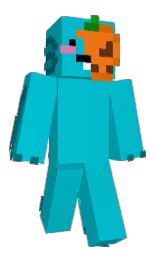 robin's egg blue and black Minecraft skin — Classic model