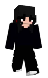 black and black russian Minecraft skin — Slim model — first worn by Dalyne