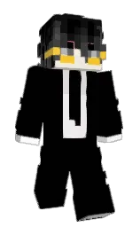 black and cod gray Minecraft skin — Slim model