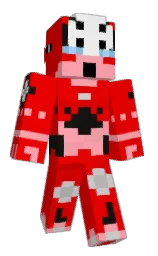 red and cornflower lilac Minecraft skin — Classic model